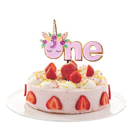 Amazon Com Unicorn Acrylic Baby Cake Topper For Baby 1st Birthday