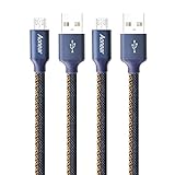Micro USB Cable,2Pack 3FT Jean Braided High Speed 2.0 USB to Micro USB Charging Cables Android Charger Cord for Samsung Galaxy S7 Edge/S6/S5/S4,Note 5/4/3,HTC,LG,Tablet and More(Blue)