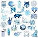 Stickers for Hydro Flask Blue, 50 Pcs VSCO Stickers, Stickers for Water Bottle, Laptop, Phone, Luggage, Skateboard, Guitar, Vinyl Stickers for Girls, Kids, Teens