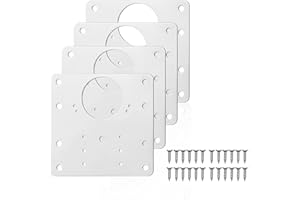 Aifounds 4 Pcs Hinges Repair Fixing Plates,Stainless Steel Board Cabinet Hinge Repair Replacement Kit for Kitchen Cupboard Do