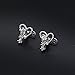 14g Cubic Zirconia Dermal Anchor Tops and Base Surgical Steel Microdermals Body Piercings (Heart)