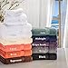 Superior Zero Twist 100% Cotton Bathroom Towels, Super Soft, Fluffy, and Absorbent, Premium Quality 6 Piece Towel Set with 2 Washcloths, 2 Hand Towels, and 2 Bath Towels, Coral