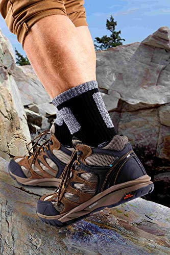 image for dimok Crew Socks Hockey Hiking Socks Warm Long Athletic Moisture Wicki
