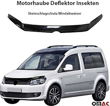 Omac Motorhaube Deflektor Insekten Und Steinschlagschutz Windabweiser Fur Caddy 2010 2015 Amazon De Auto