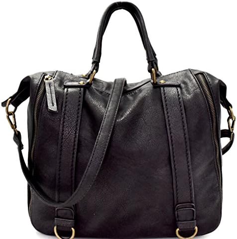 New! Le Miel Distressed Vegan Leather Rustic Weekender w/Strap
