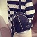 Creazy Women Leather Backpacks Schoolbags Travel Shoulder Bag (Black)