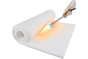 Lyrufexon Ceramic Fiber Insulation, 60"x24"x1"Thick, 2600F Fireproof Insulation Blanket for Wood Stove Baffle, Fireplace, Pellet Stove, Chimney, Furnace, Boiler, Pizza Ovens and Forge