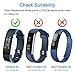 LETSCOM Replacement Bands for Fitness Tracker ID115PlusHR, 2 Pack (Blue, Pink)