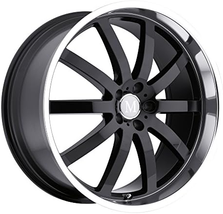 MANDRUS WILHELM 18x9.5 5/112 ET35 CB66.56 GLOSS BLACK W/MIRROR CUT LIP