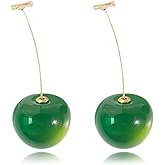 Cherry Earrings for Women Fun Fruit Drop Dangle Earrings Cute 3D Red Jewelry Unique Fruit Charm Jewelry for Women
