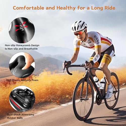 Hmseng Comfort Bike Saddle, Very Comfortable Bicycle Saddle for Mountain, Road, Urban Bike,