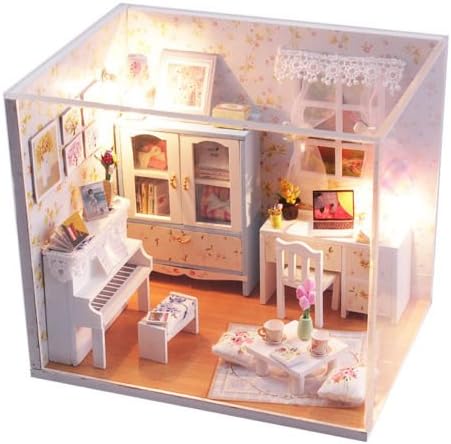 Toy Store - New Kits DIY Wood Dollhouse miniature with LED+Furniture+cover Doll house room - New Arrival