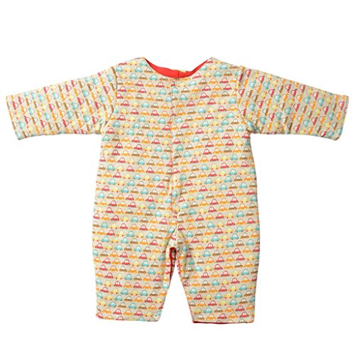 snopea Baby Boys' Quilted Coverall 24MO Red, Taupe And Blue