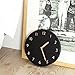 thehaki Decorative Wall Clock Silent & Non-Ticking Quartz Clock PU Leather Lightweight 0.4lb Round 9