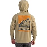 HUK mens Cotton Fleece Hoodie, Soft, Warm, Comfortable Hooded Sweatshirt Pullover for Men