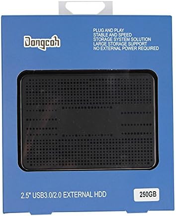 Dongcoh 2.5" External Hard Drive 250gb with USB3.0 Data Storage External HDD for Notebook/Desktop/Xbox One