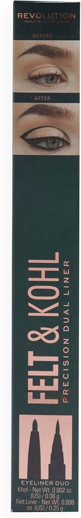 Makeup Revolution Felt & Kohl Eyeliner Pencil - Green by Revolution Beauty view 7