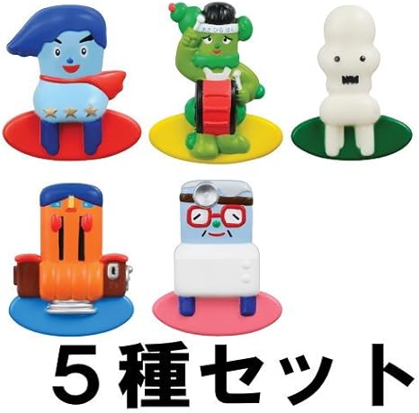 Amazon みいつけた くっつくんです3 5種セット スゴジロウ あさひるばんちょう ホネーキンさん モミヤン ジョーブせんせい フィギュア ドール 通販
