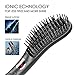 Jinri Straightening Brush, Ceramic Ionic Hair Straightener Brush for Hair Care, Hair Straightener Comb with LED Display, Auto-off and Auto Temperature Lock Black
