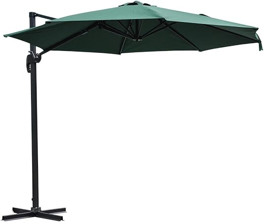Amazon Com Chimaera Outdoor Offset Patio Umbrella 10 Foot Green With Stand Garden Outdoor