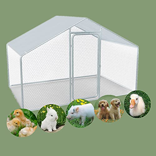 GOJOOASIS Large Chicken Coop for 15 Chickens Run Walkin Metal Poultry