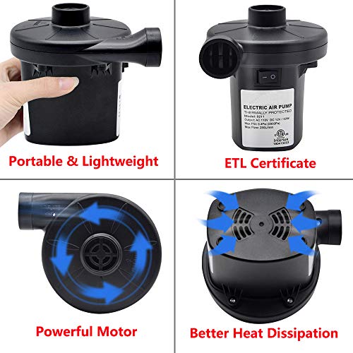 ONG NAMO Electric Pump for Inflatables, Portable Air Pump with 3