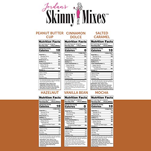 Jordan's Skinny Syrups Keto Variety Pack, 25.4 Fl Ounce (Pack of 6