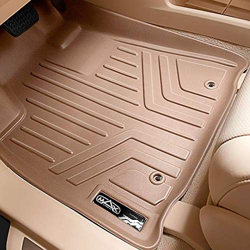 SMARTLINER Custom Fit 2 Row Floor Mat Liner Set Compatible with 2009-2010 Chevrolet Traverse Image