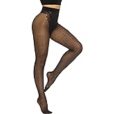 MANZI 20D Polka Dot Tights for Women Patterned Stockings for Women Sheer Ultra Thin High Waist Pantyhose