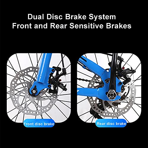 22 inch kinderfiets, kindermountainbike met dubbele schijfrem, frame van koolstofhoudend staal, antislip en slijtvaste… - Image 6