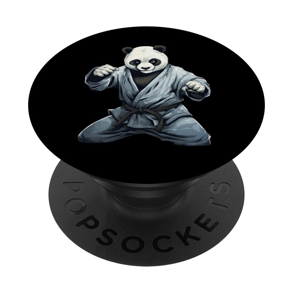 Panda Karate Kung Fu Taekwondo Martial Arts Judo Jujutsu PopSockets Adhesive PopGrip