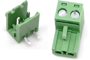 Oiyagai 5.08mm Pitch Right Angle 20Set 2pin PCB Pluggable Terminal Block Connectors