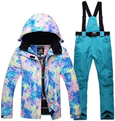 Raylans Women Ski Suit Super Warm Clothing Skiing Snowboard Jacket+Pants Suit Windproof Waterproof Windproof