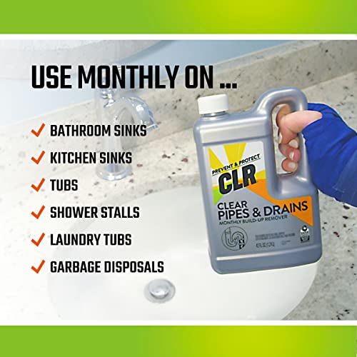 CLR Clear Pipes & Drains Clog Remover and Cleaner, For Shower, Sink