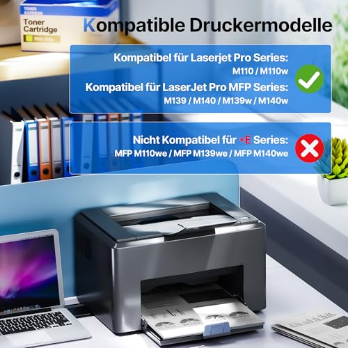 142A W1420A with Chip Toner Cartridge Compatible with HP 142A W1420A 142X W1420X for HP LaserJet MFP M140w Toner LaserJet M110w M110 M140 M139w M139 (1 Black)