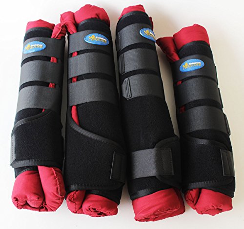Horse Stable Shipping Boots Wraps Front Rear 4 PK Leg Care Premium 4120BG