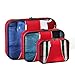 [Packing Cubes - 4 pc Set Luggage Organizer - Bonus Shoe Bag Included - By Bingonia Travel Accessories (red)]