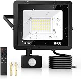 VIIIVA 30W Outdoor Security Light Motion Sensor PIR Flood Light IP66