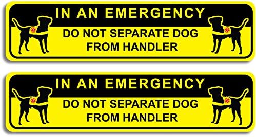 COOLHUBCAPS Do No Separate Dog from Handler Reflective Decal Set