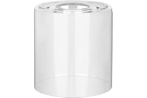 1 Pack Clear Cylinder Glass Lampshade Replacement, 5.5" H, 4" D, 1.65" Opening, for Pendant Light Floor lamps Chandelier Wall