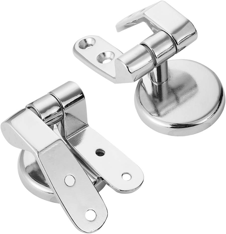 upain Toilet Seat Hinges Replacement Chrome Finished Toilet Seat Hinge for Wooden Resin for Toilet Seats with Fittings and Repair Parts - Image 3
