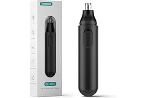 Ginity Ear and Nose Hair Trimmer,2024 Painless Battery-Operated Nose Hair Trimmer for Men Women,Dual Edge Blades Nasal Trimmer Nose Clippers for Easy Cleansing (Black)
