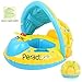 Peradix Pool Floats Baby Float Water Toys with Inflatable Canopy Sunshade Swimming Pool Boat Upgraded Floating Ring