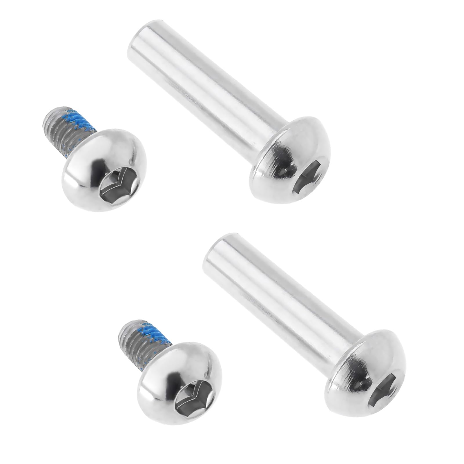 Create idea 2 Sets 29mm MTB Bike Rear Suspension Shock Mounting Bolt M8 Semi-Round Hexagon Socket Locking Screws Female Nail with 12mm Subnails