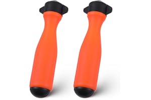 SKRFREN 2 Pack Round File Handle with Ajustable Tightening Nut, File Cutting Tool Files Round Handle Replacement Accessories Plastic Nylon Handles for Chainsaw Files Diameter 4mm-5mm 0.2 Inch Hole Saw Chain