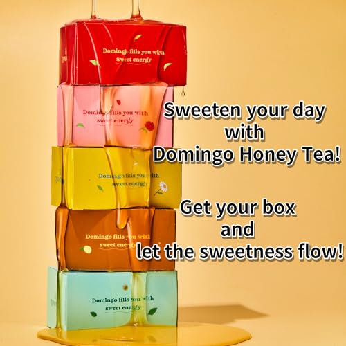 OH DOMINGO HONEY HIBISCUS TEA, INDIVIDUALLY WRAPPED TEA BAGS, 20 COUNT, CAFFEINE FREE, SWEETENED WITH HONEY, EXOTIC AND REFRESHING BLEND