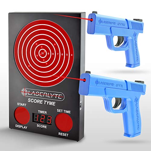 LaserLyte Trainer Target Score TYME with 147 LEDs That Light up and Score Every Shot Includes 2 Laser Training Pistols Full and Compact Size Familiar Feel to a Glock 19 and 43 with RESETTING Trigger