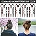 40 Pcs Plastic U Shaped Hair Pins Grip Pins Fast Spiral Hair Braid Twist Styling Clip Pin for Lady, Girl, Women (Black + Brown)