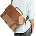 Lifewit Men Briefcase Leather Canvas Laptop Satchel Messenger Work Bag Fit up to 14-inch, Coffee