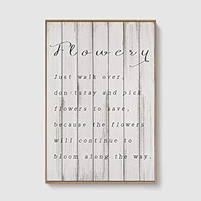Framed Canvas Home Artwork Decoration Vintage Wood Canvas Wall Art for Living Room, Bedroom - 16x24 inches
